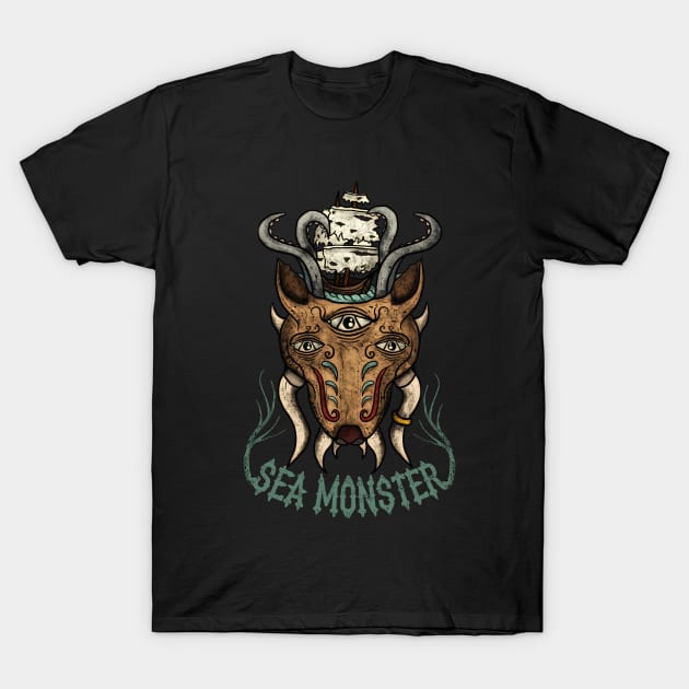 Sea monster T-Shirt by Yeroma